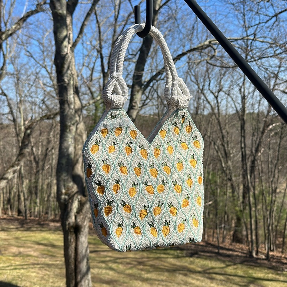 NWT Viral lemon beaded bag - Picture 4 of 13
